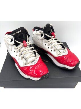 Air Jordan Retro 6 Rings Basketball Shoes Size 6.5 Youth Red/White/Black Sports